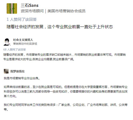 市場(chǎng)營銷專業(yè)的評(píng)價(jià)